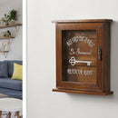Wooden Key Box Cabinet Wall Mounted Keys Hooks Storage Holder With 6 HooksS Hn
