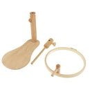24Cm Stand Embroidery Hoop Wood Embroidery Cross Stitch Hoop Set Adjustable P7T7