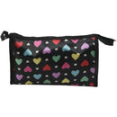 Cute Colorful Love Heart Polyester Comestic Makeup Storage Travel Bath Orga B8Y1
