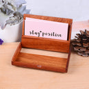 1pc Redwood Name Card Business Card Holder Handmade Box Storage id credit case3C