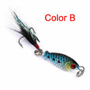 4 x Mini Hard Metal Fishing Lures Small Minnow Lure Bass Crank Bait Tackle Hooks
