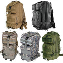 30L Outdoor Military Rucksacks Backpack Camping Hiking Trekking Bag - Black U9K6