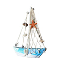 Mediterranean Style Wooden Sailing Boat   Net Home Office Decor Gift