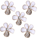 10 Alloy Flatback Rhinestone Flower 26mm Embellishments Flatback Scrapbooking