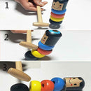 Immortal Daruma Small Wooden Man Stubborn Unbreakable Wood Magic Game Toys