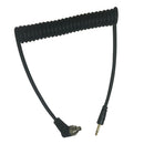 PC 2.5mm Spring Cord SLR Camera Sync Trigger Lock Cable Screw to Male Flash Plug