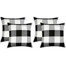 Buffalo Check Plaid Throw Pillow Covers Set of 4 Farmhouse Decorative SquareT1V9
