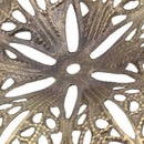 30 Bronze Tone Filigree Flower Wraps Connectors 43mm