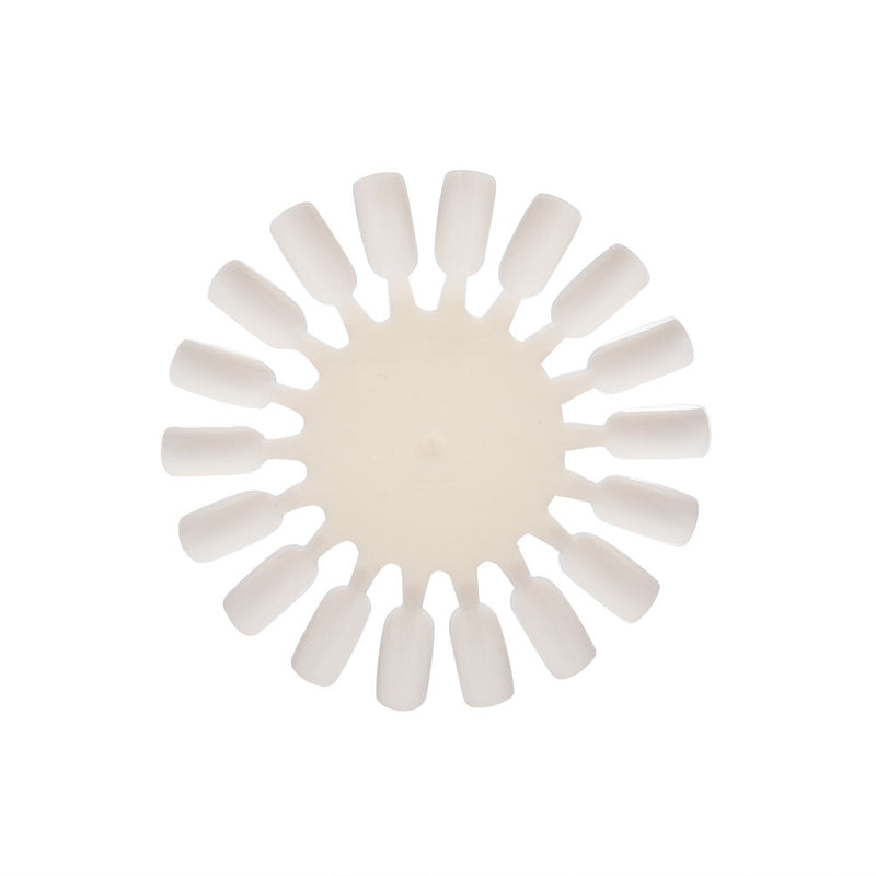 10x Nail Art Tips Make Up Practice Round Wheel Polish Acrylic Display Hn
