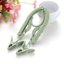 4 PCS Portable Folding Clothes Hangers with 8 Hanger Clips for Scarves Suit S1D2
