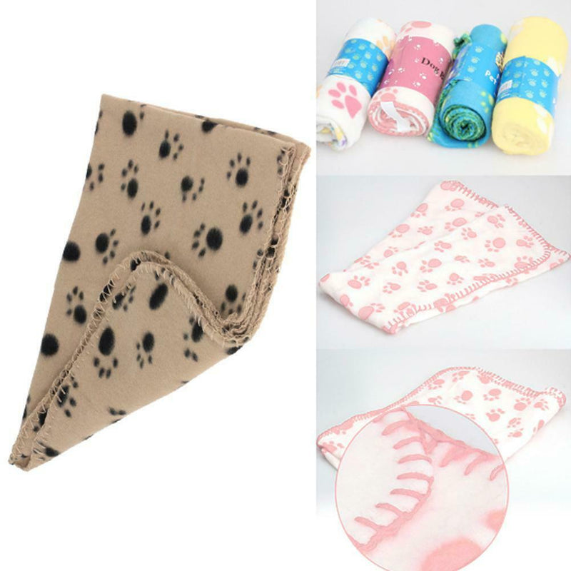 Soft Cozy Paw Prints Handcrafted Pet Fleece Blanket Brand New A