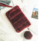 Women Clutch Fur Plush Bag Casual Handbag Winter Crossbody Bag(Wine Red)