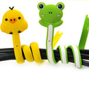 Animal Earphone Headphone Wrap Cord Wire Cable Holder Winder Organizer 2pcs  3C