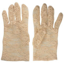 New Elegant Ladies Short Lace Gloves Costume, Available in Beige