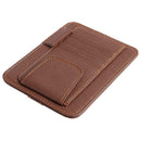 Car Sun Visor Organizer PU Leather Storage Bag for Glasses Card (Coffee) A