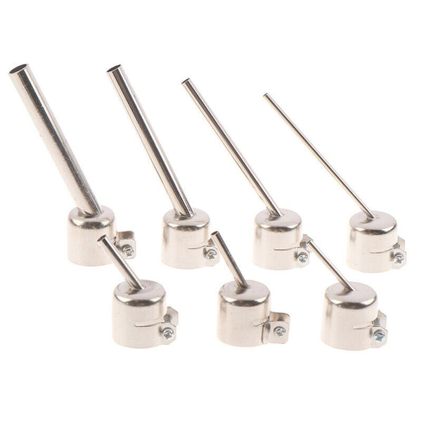 7pcs 850 Series Hot Air Gun Nozzle Lengthen Type 45 Degree Tilt BGA Welding  Kw