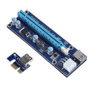 PCI-E 1x to 16x Video Card Extender Card with 6Pin Power Cable USB3.0 Port