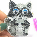 4PCS DIY Diamond Keychain Special Shaped Full Diamond Painting animal KeyringME