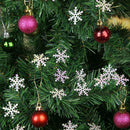 200pcs 3cm Christmas Tree White Plastic Snowflakes Party Home Desk Decor AU