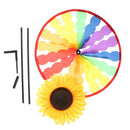 New Yard Garden Outdoor Decor Sunflower Windmill Whirling Wind Spinner Kids  Gw