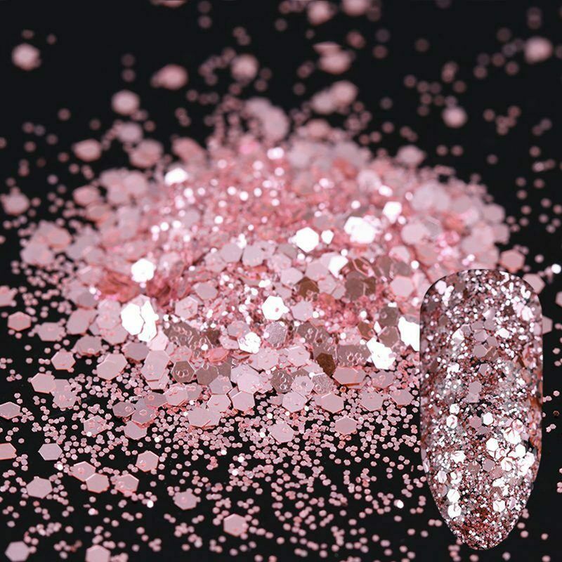 4Pots Sequins Glitter Dust Powder Paillette Tips Nail Art Decor L9P7