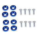 8 Sets Blue M6 License Plate Frame Engine Bay Bumper Fender Screw+ Washer