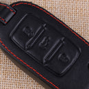 Black Leather Case Cover Holder Fit For VW Beetle Golf Jetta Remote Smart Key