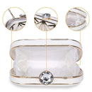 Women Evening Bags Exquisite Leather Handbag Metal Hollow Designer Wedding  M9F2