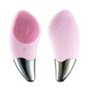 Electric Silicone Facial Cleansing Instrument Vibration Face Washer (Pink)
