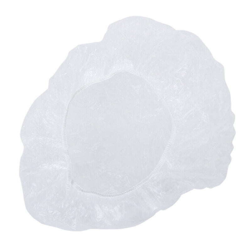 100 Pack Thick Clear Bath Caps Perming Hair Cover Shower Cap for Spa Hotel Salon