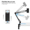 Adjustable Bed Tablet Stand Long Arm Aluminum Stand Universal Rotating Desktop