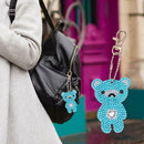 4pcs DIY Bear Full Drill Special Shaped Diamond Painting Keychains Pendant