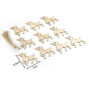 10pcs/bag DIY Wooden Clip Christmas Tree Pendant Handmade Pendant Gifts (D) A