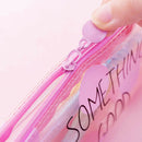 2X(1 Pc Cute Cat Pencil Cases For Girls Pink Pvc Transparent Pen Bag School