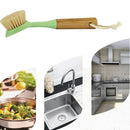1Pcs Natural Bamboo Dish Brush Hand Brush over Wood Handle and Stiff Bristl