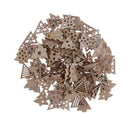 100pcs Natural Wood Christmas Tree DIY Craft Wooden Embellishments Charms