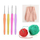 10pcs Metal Knitting Needles Crochet Hooks Tool With Ergonomic Grips 0.5-2.75mm