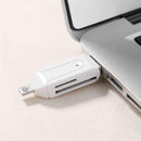 USB2.0 Micro USB OTG Card Reader for TF SD Memery Card for PC Phone (White)