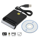 USB Smart Card Reader Common Access Compatible For CAC SIM Bank Card w/ CD Drive