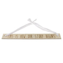 This Is how Our Story Begins Hanging Wooden Sign Wedding Party Supplies