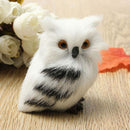 Cute Lovely Owl White Black Furry Christmas Bird Ornament Decoration-Ador.AU