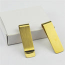 2pc Money Clip Stainless Steel Matt-golden Finish in gift box