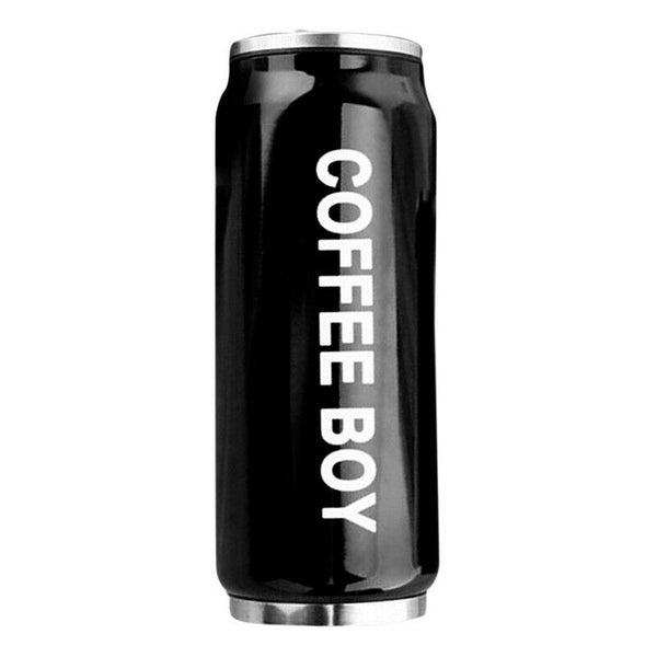 Coffee Boy 400Ml Straw Thermo Bottle 304 Stainless Steel Beverage Cans Ther