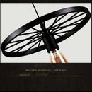 Retro Iron Light Industrial Lamp Nordic Metal Wheel Lights Hanging Lamp E27