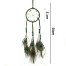 Retro Peafowl Feather Dream Catcher Car Pendant Home Wall Hanging Decor