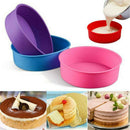 4'' Silicone Round Cake Mold Bread Muffin Pan Bakeware Mould Baking Tray Tool J8
