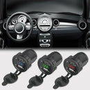 Dual USB Motorcycle Car LED Charger Socket Voltage Voltmeter Panel 12V 3.1A