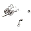 10Pcs Ridged Spiral Magnetic Lobster Clasps for Jewelry Necklace Bracelet