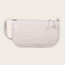 Casual Alligator PU Women Handbag Tote Chain Underarm Shoulder Bag (White)