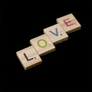 100x Wooden Scrabble Tiles Colorful Letters Numbers For Crafts Wood Alphab KUZ